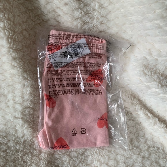 NWT Baby GAP “Love & Kindness” Pink Heart Leggings pants - Picture 2 of 3